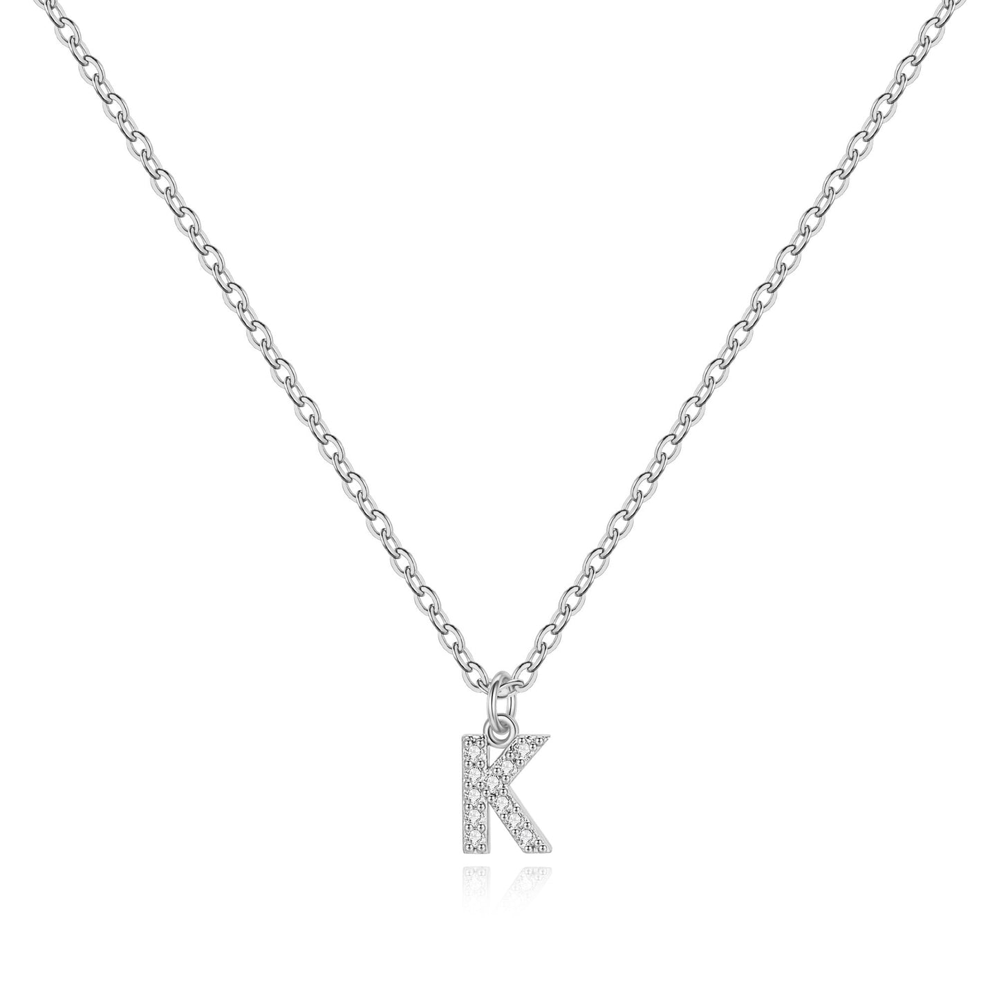 Pavé Uppercase Initial Necklace