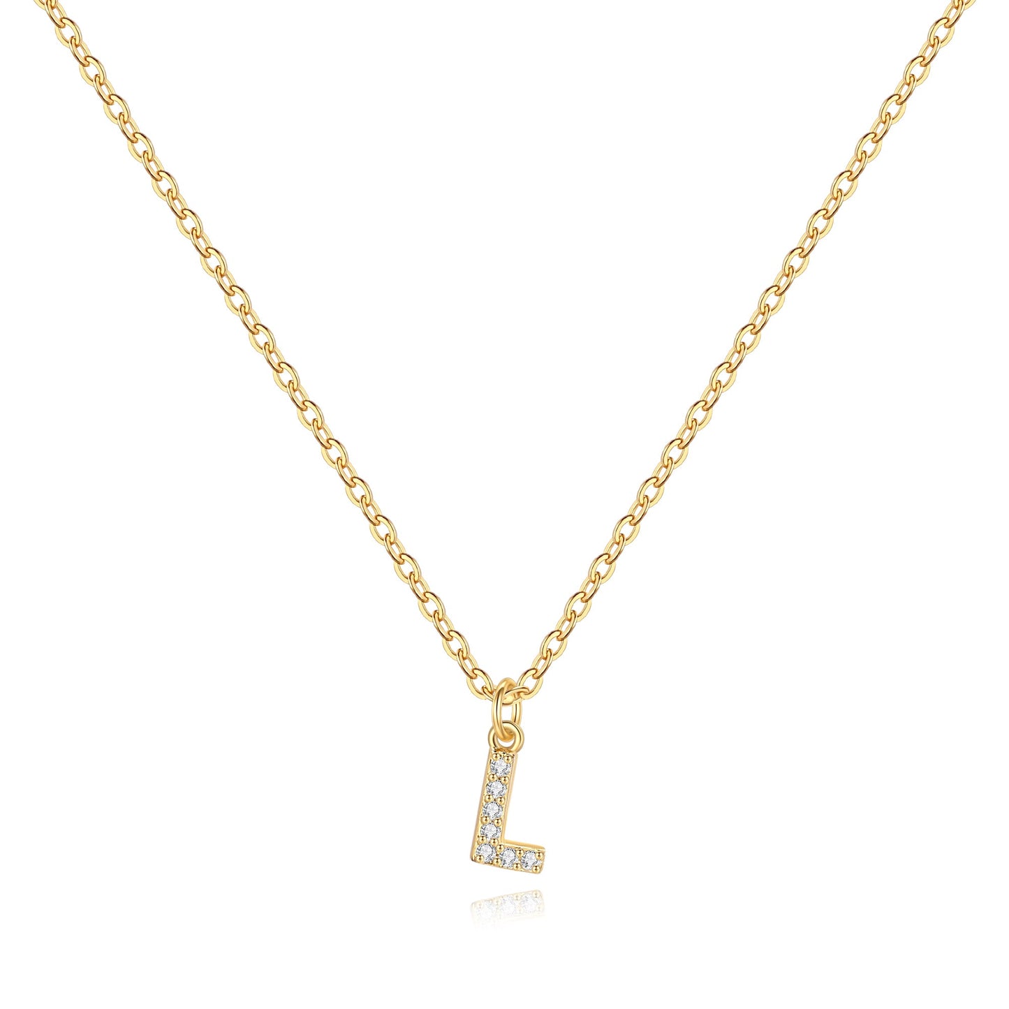 Pavé Uppercase Initial Necklace