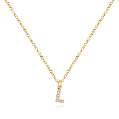 Pavé Uppercase Initial Necklace