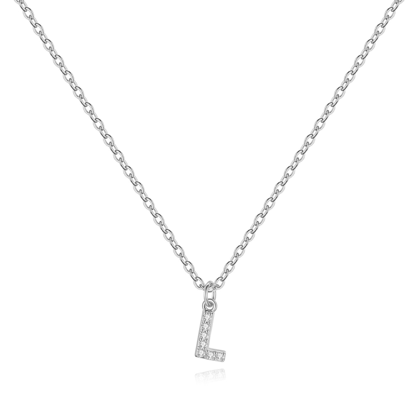 Pavé Uppercase Initial Necklace