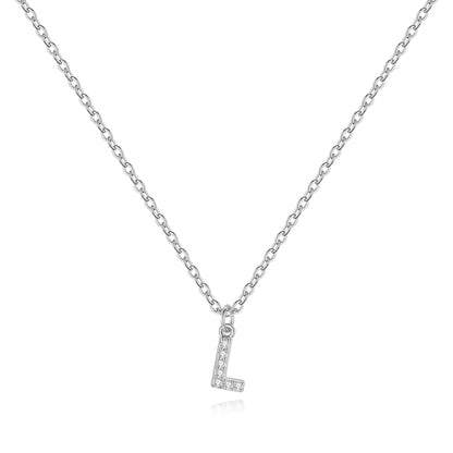 Pavé Uppercase Initial Necklace