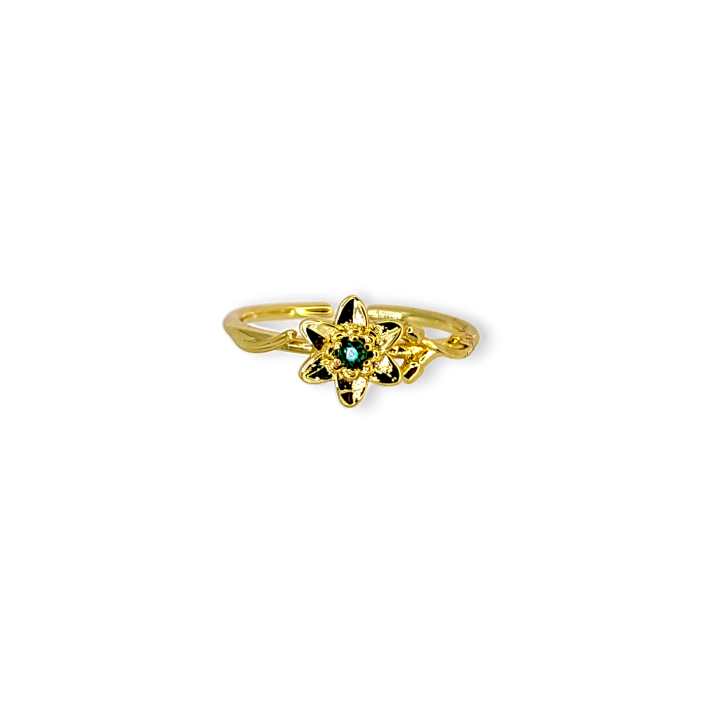 Dainty Gold Birth Flower Ring