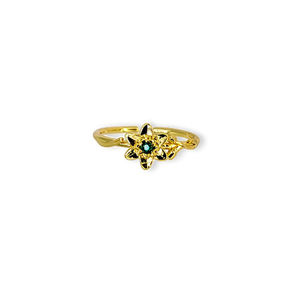 Dainty Gold Birth Flower Ring