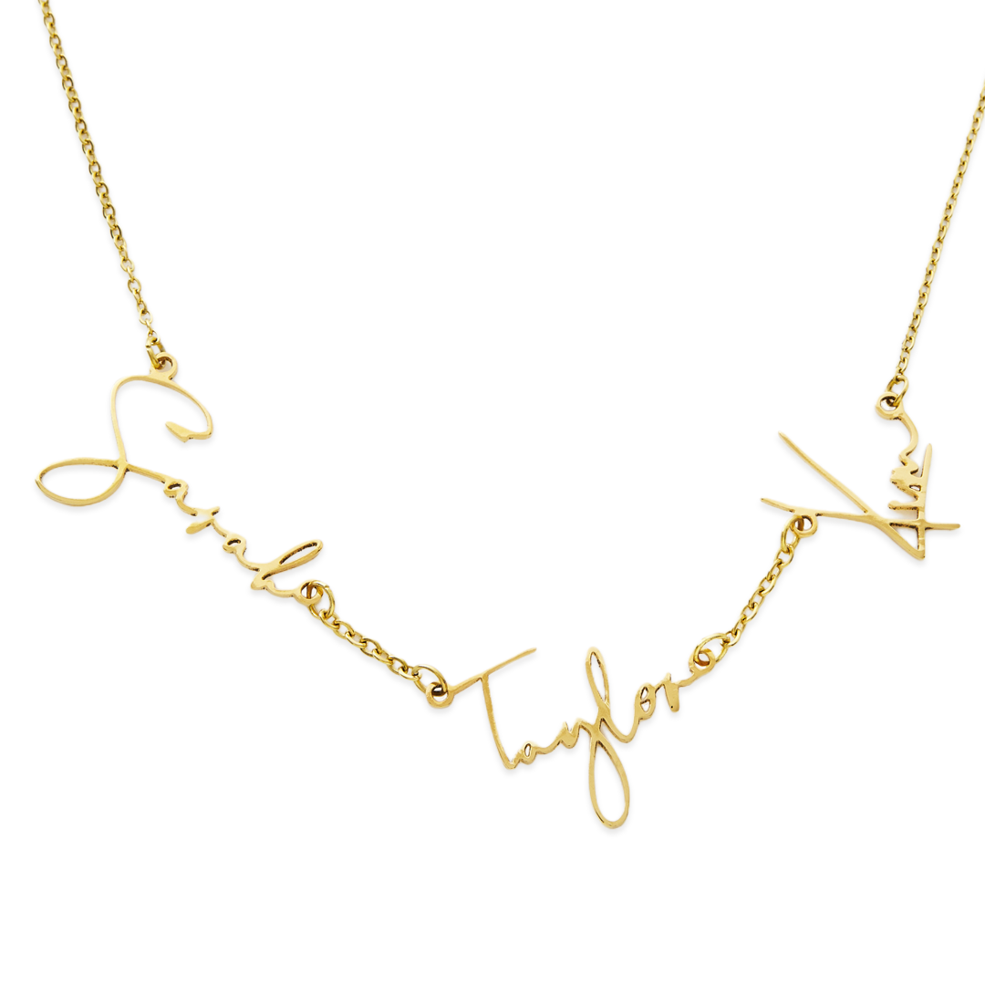 Monroe Triple Name Necklace