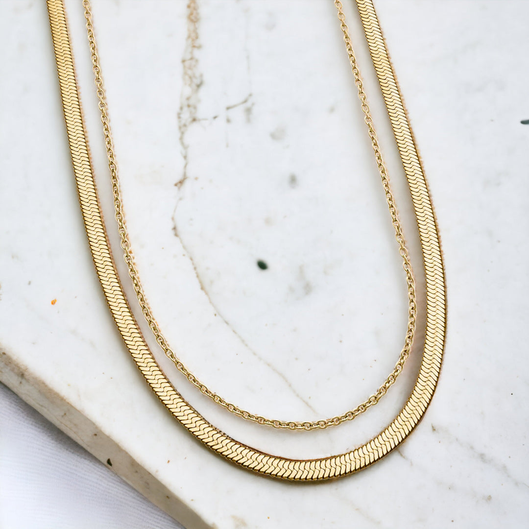 Herringbone + Milano Chain Set