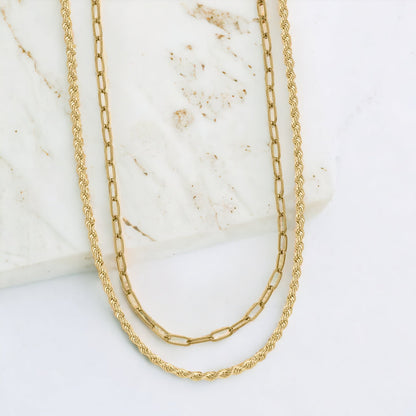 Rope + Paperclip Chain Set