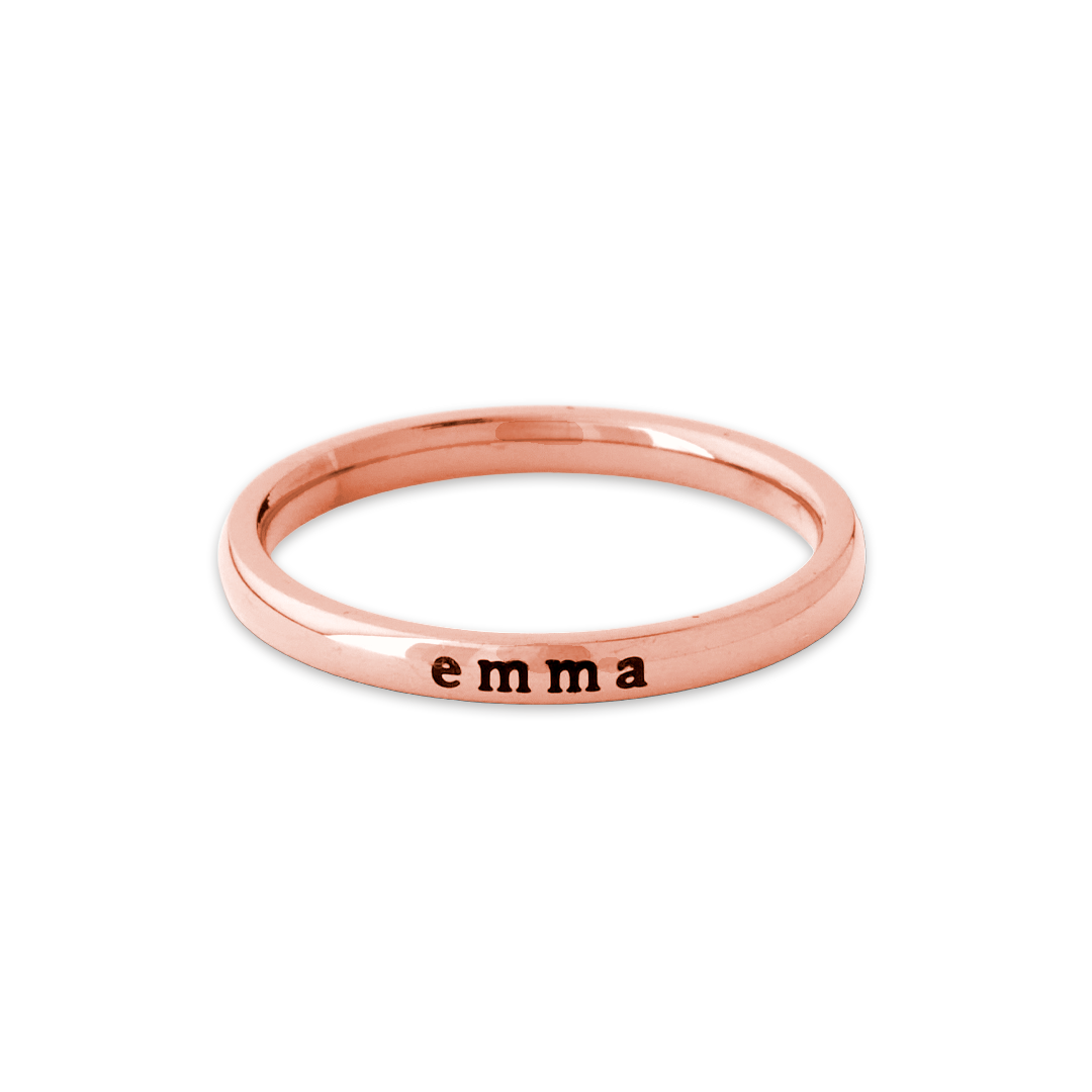 Tiny Stackable Name Ring