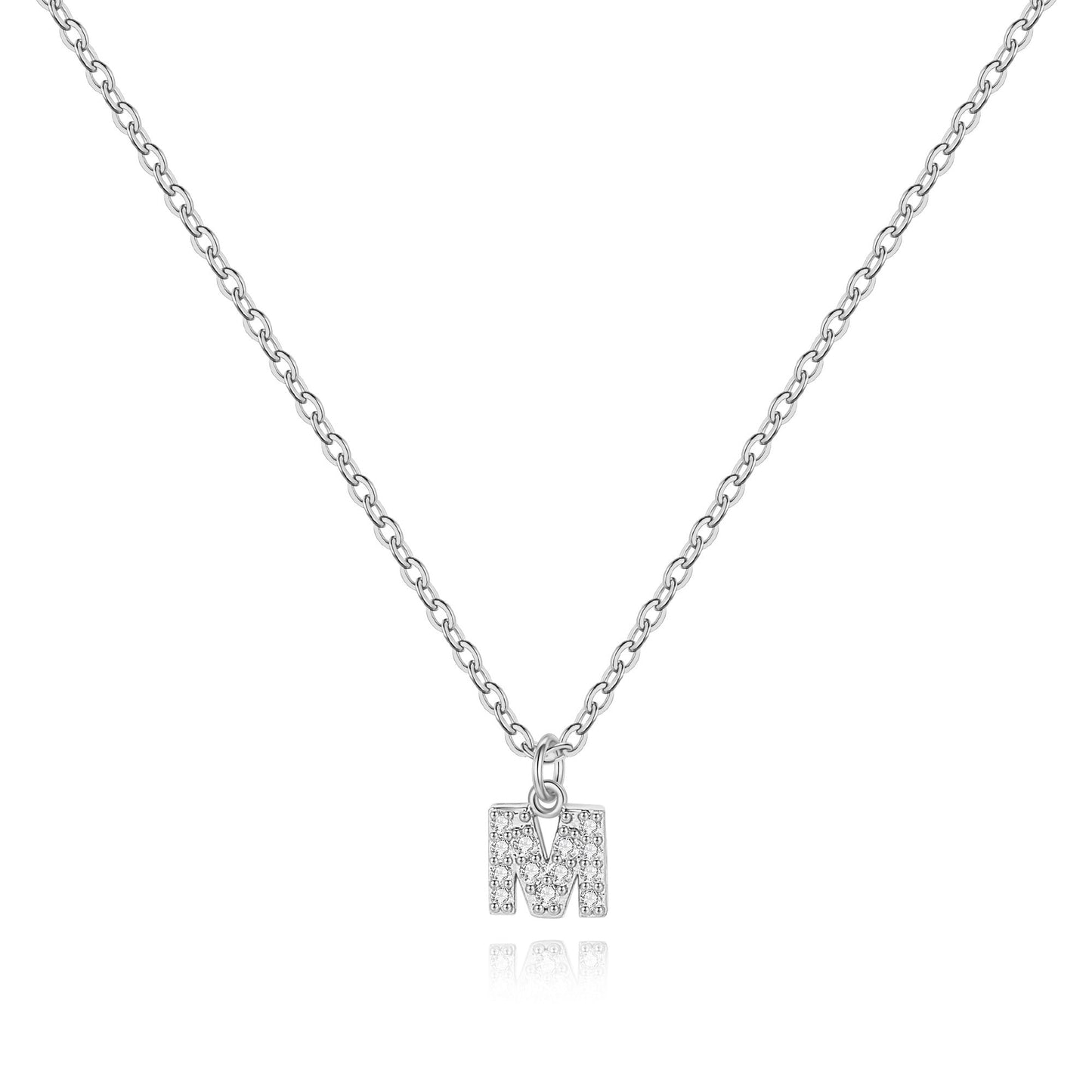 Pavé Uppercase Initial Necklace