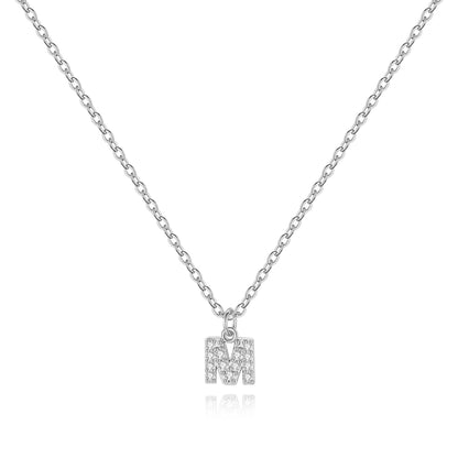 Pavé Uppercase Initial Necklace