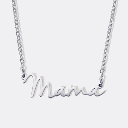 Mama Script Necklace