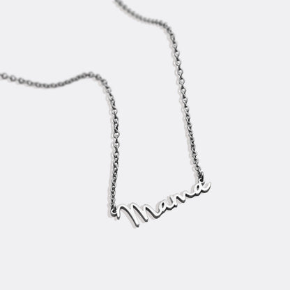 Mama Script Necklace