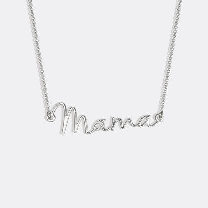 Mama Script Necklace