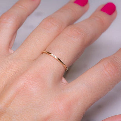 Dainty Diamonds Stacking Ring