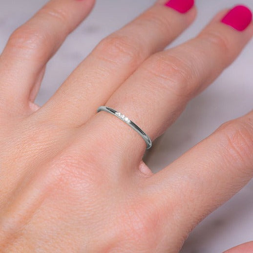 Dainty Diamonds Stacking Ring