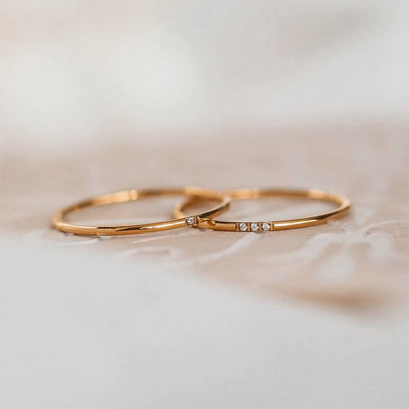 Dainty Diamonds Stacking Ring