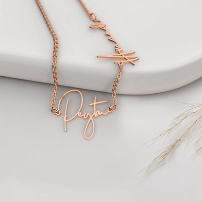 Monroe Double Name Necklace