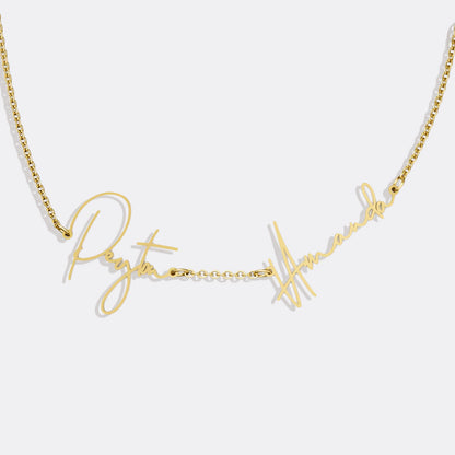 Monroe Double Name Necklace