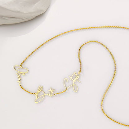 Monroe Triple Name Necklace