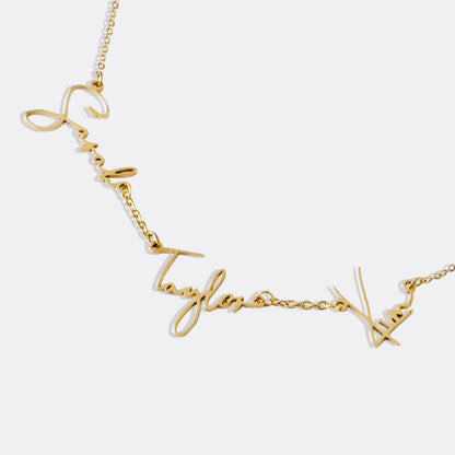 Monroe Triple Name Necklace