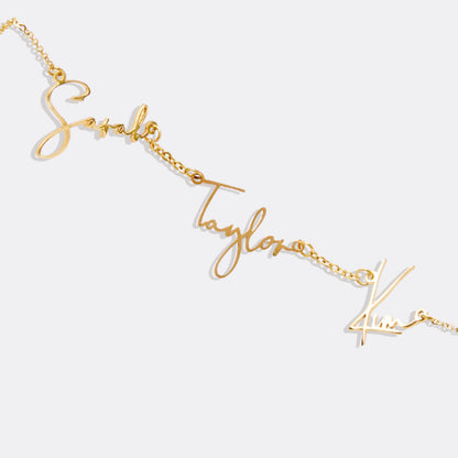 Monroe Triple Name Necklace