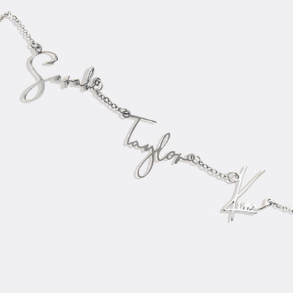 Monroe Triple Name Necklace