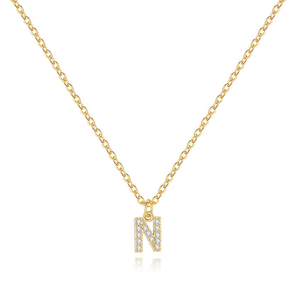 Pavé Uppercase Initial Necklace