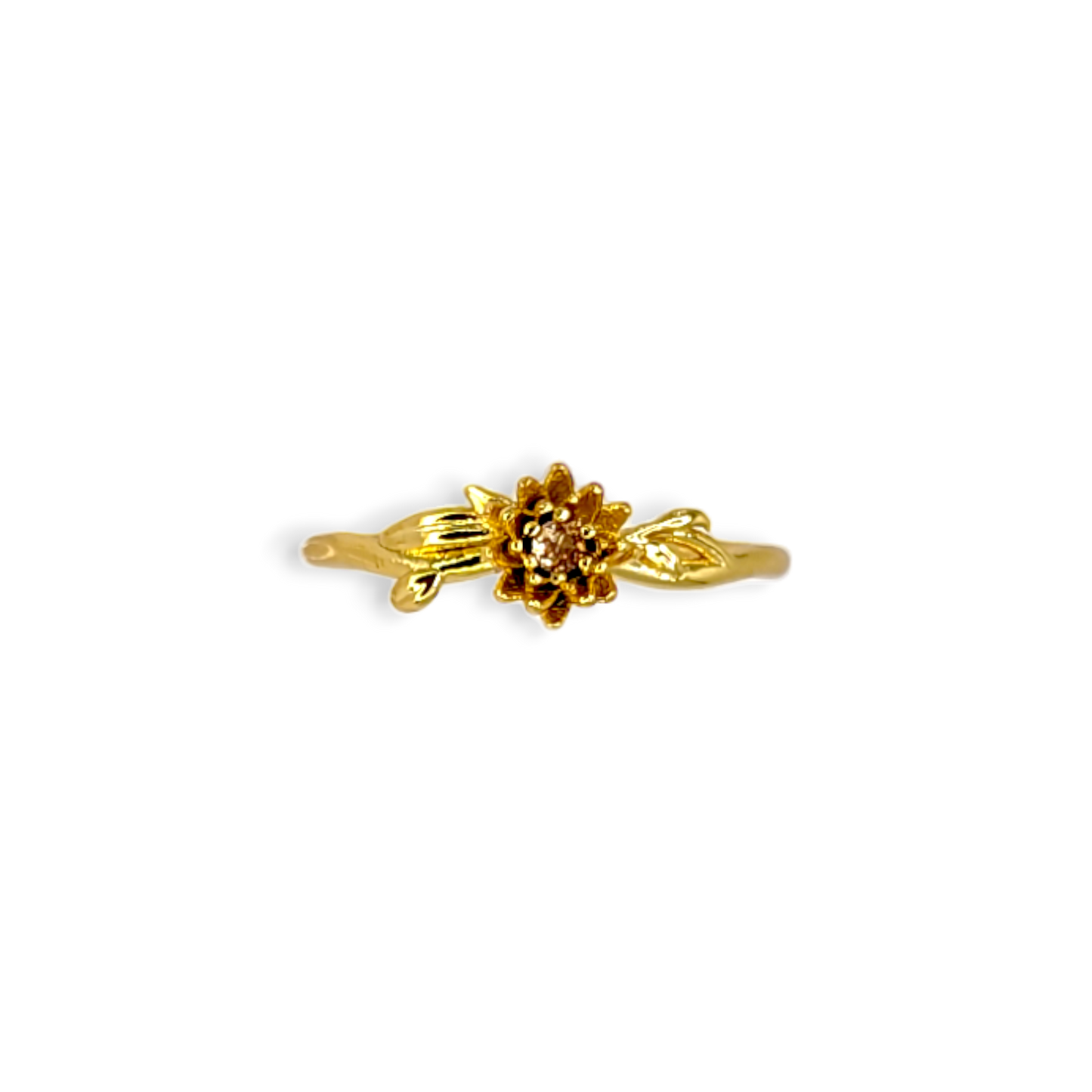 Dainty Gold Birth Flower Ring