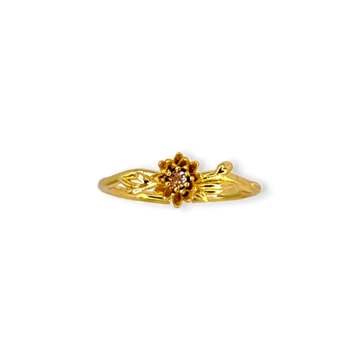 Dainty Gold Birth Flower Ring