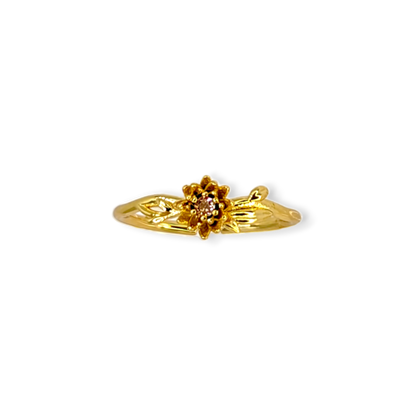 Dainty Gold Birth Flower Ring