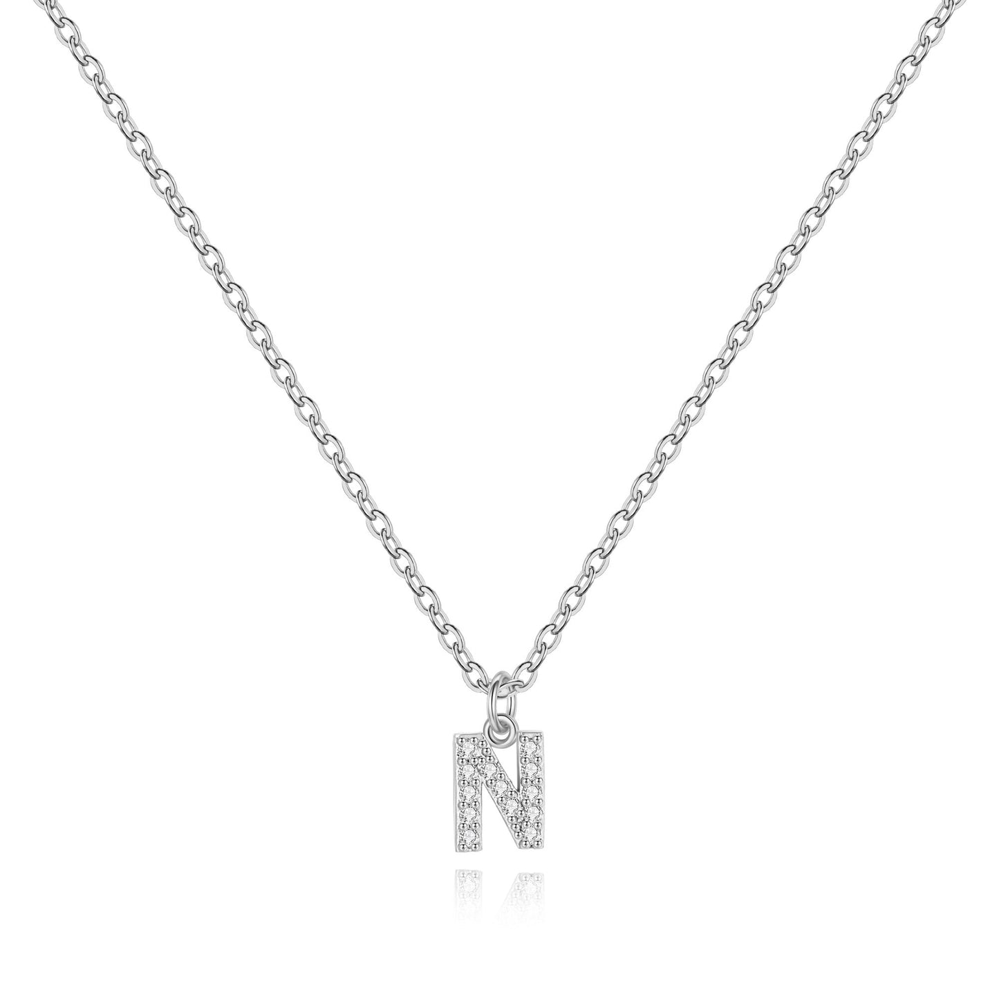 Pavé Uppercase Initial Necklace