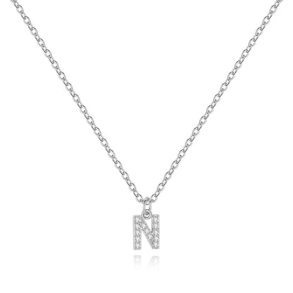 Pavé Uppercase Initial Necklace