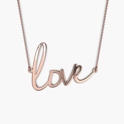 Love Script Necklace