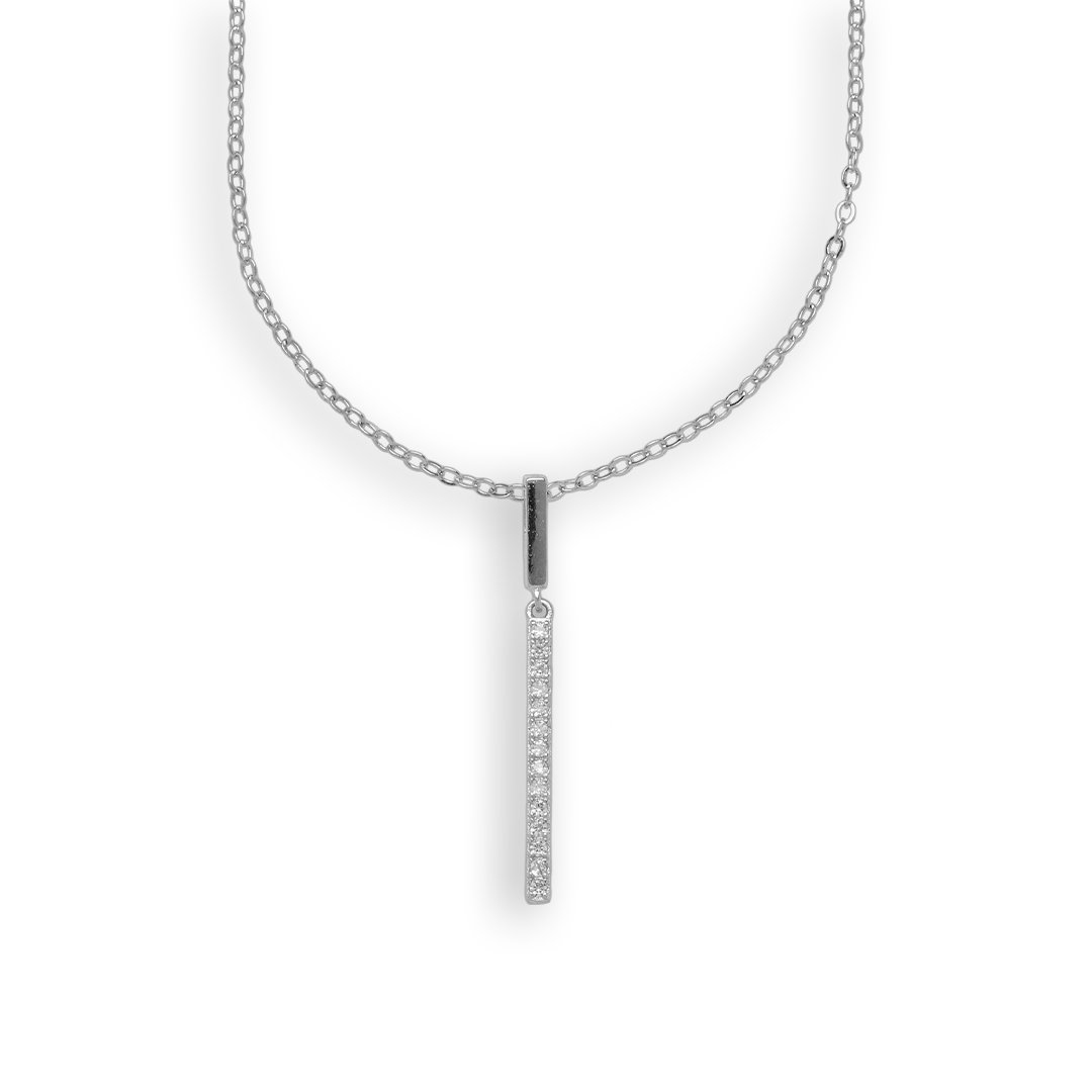 Pavé Strip Pendant Necklace