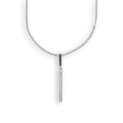 Pavé Strip Pendant Necklace