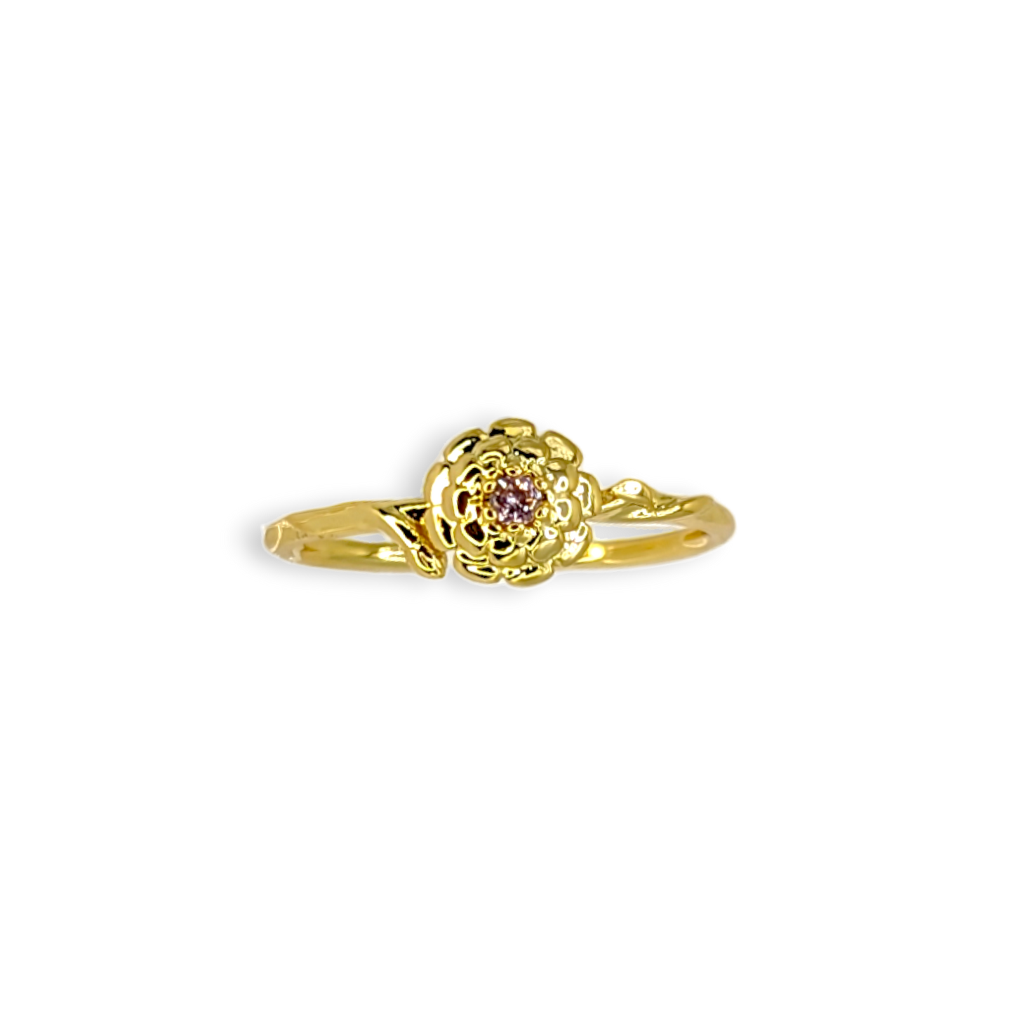 Dainty Gold Birth Flower Ring