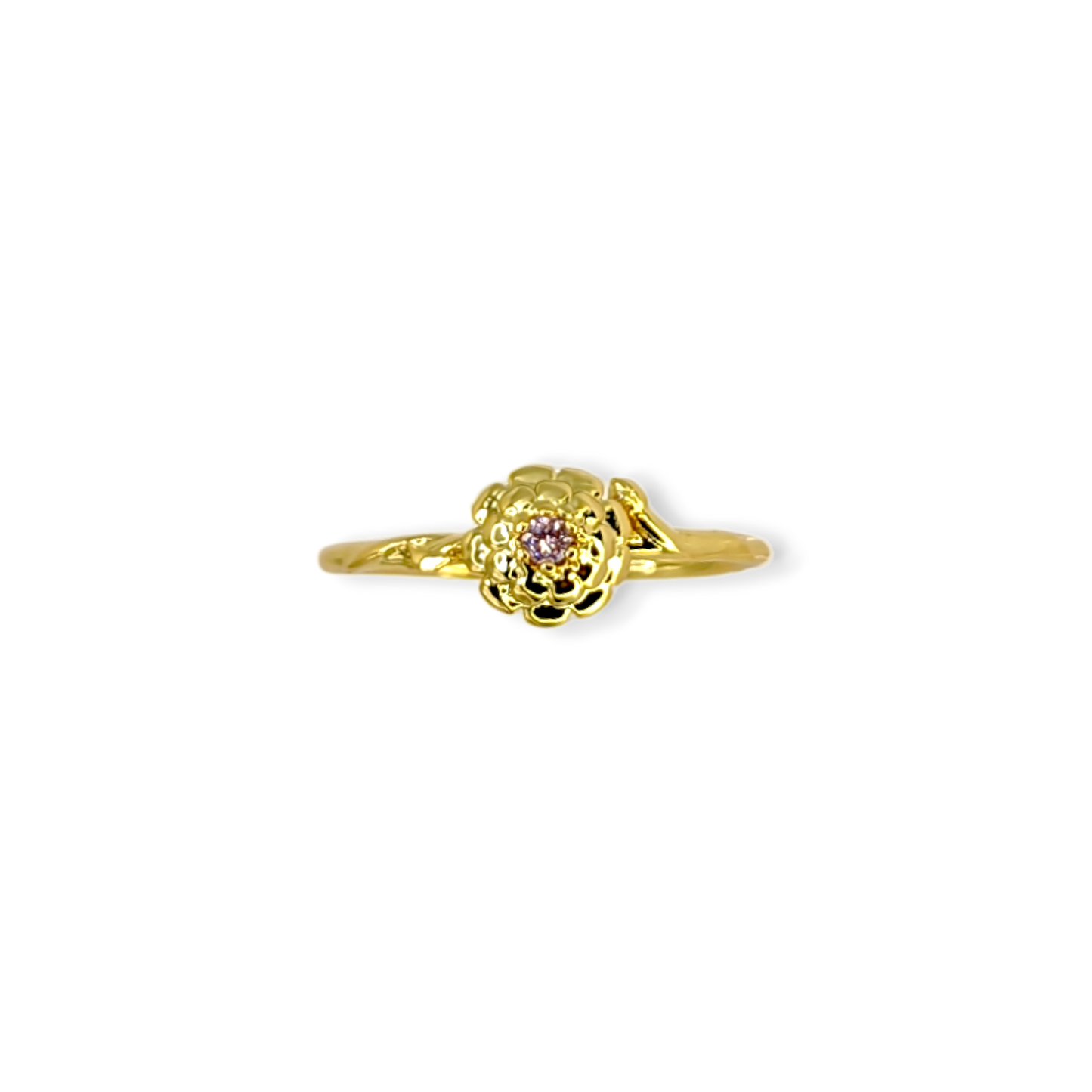 Dainty Gold Birth Flower Ring