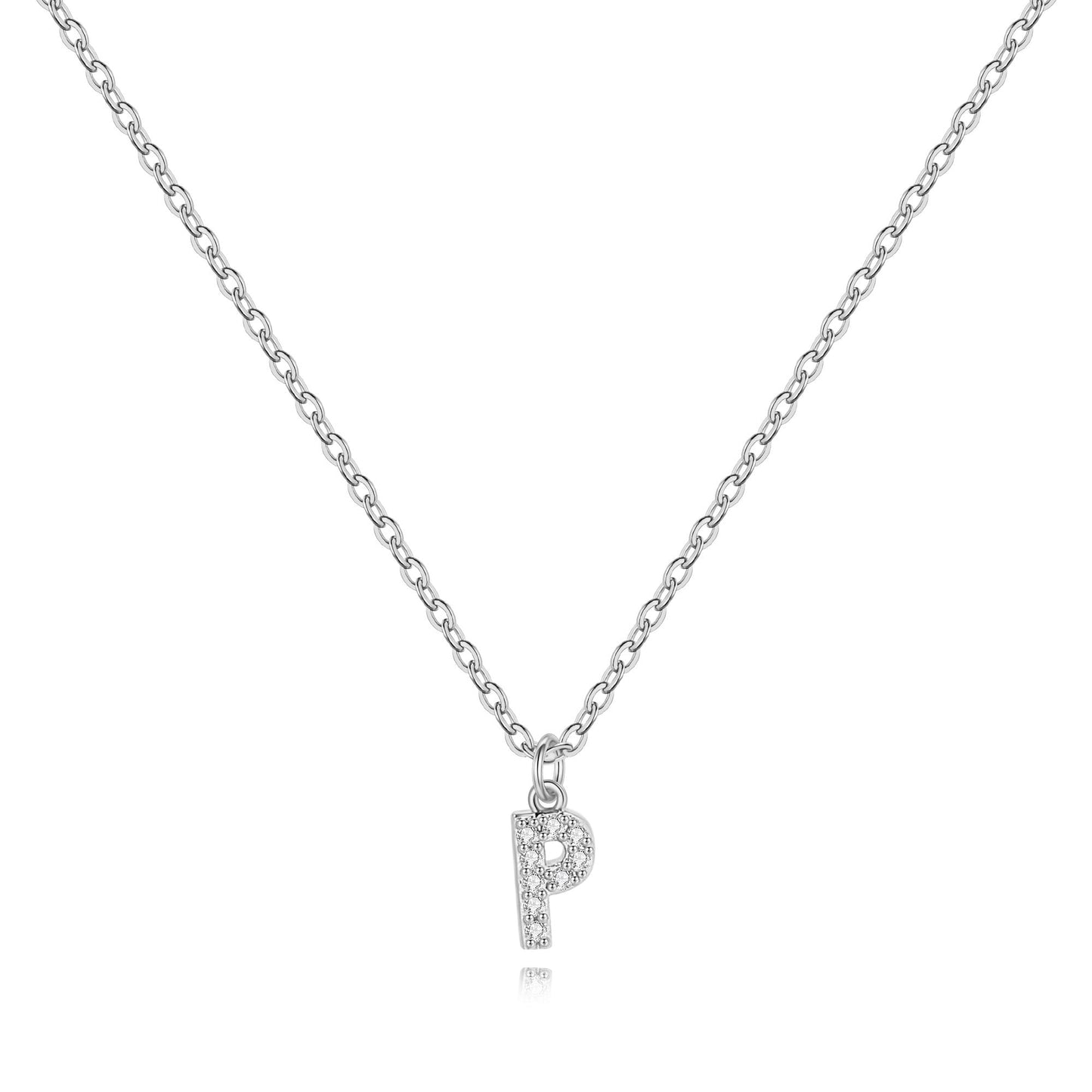 Pavé Uppercase Initial Necklace