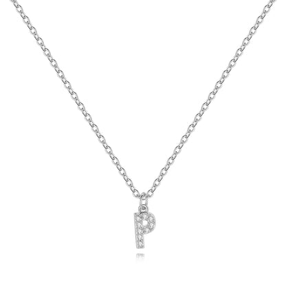 Pavé Uppercase Initial Necklace