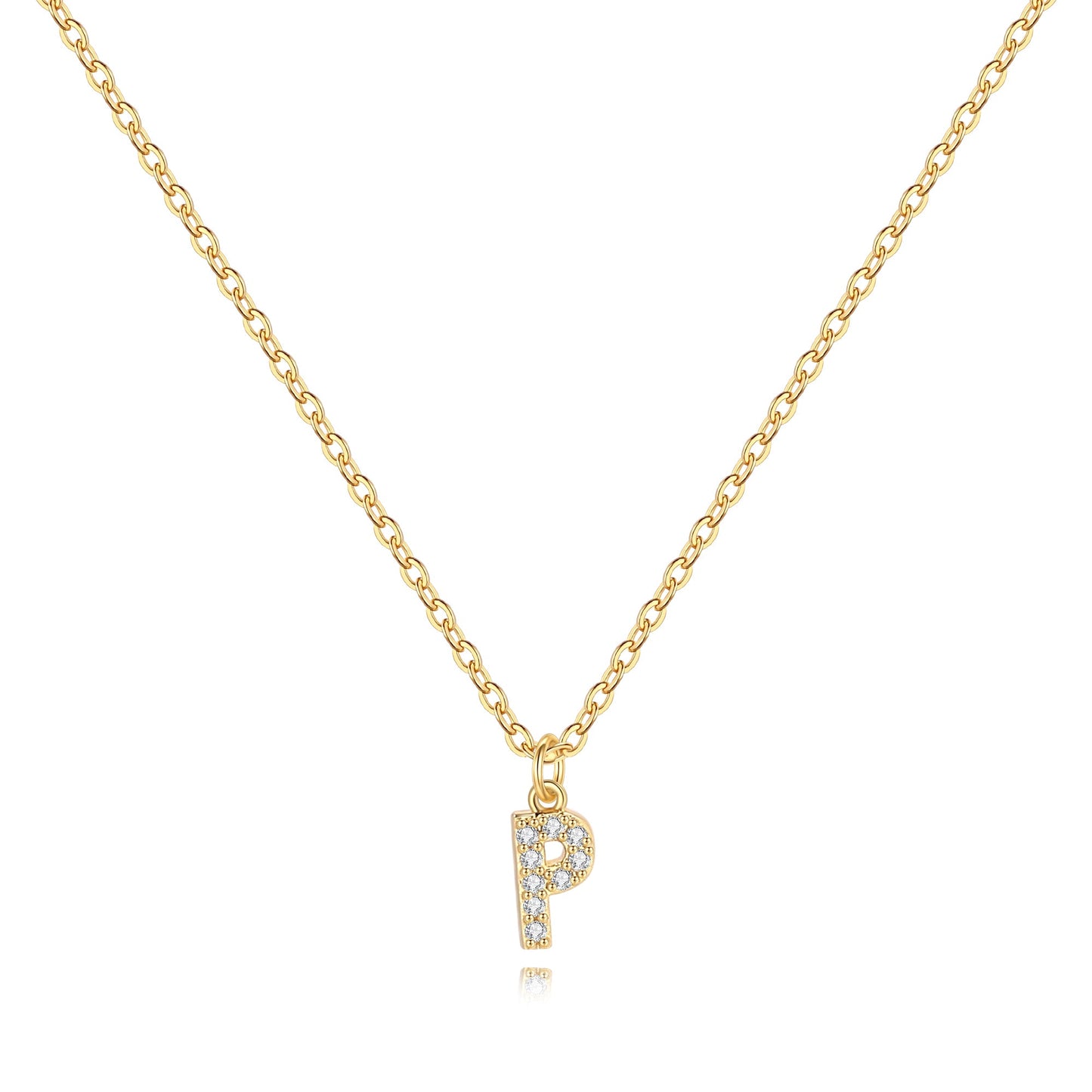 Pavé Uppercase Initial Necklace