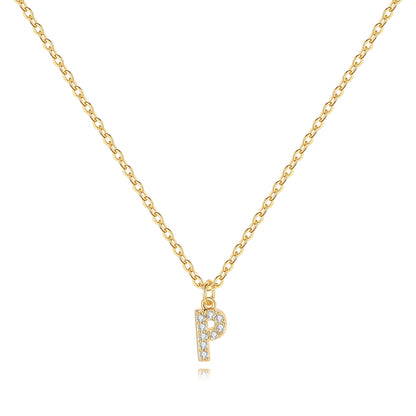 Pavé Uppercase Initial Necklace