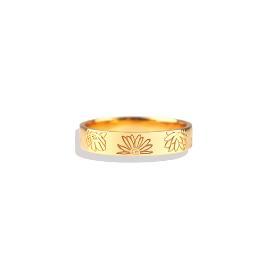 Stamped Flower Band