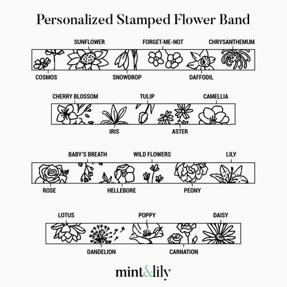 Stamped Flower Band