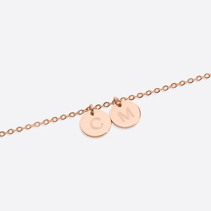 Dainty Initial Disc Necklace