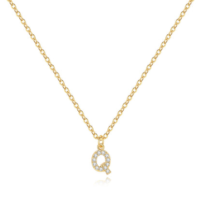 Pavé Uppercase Initial Necklace