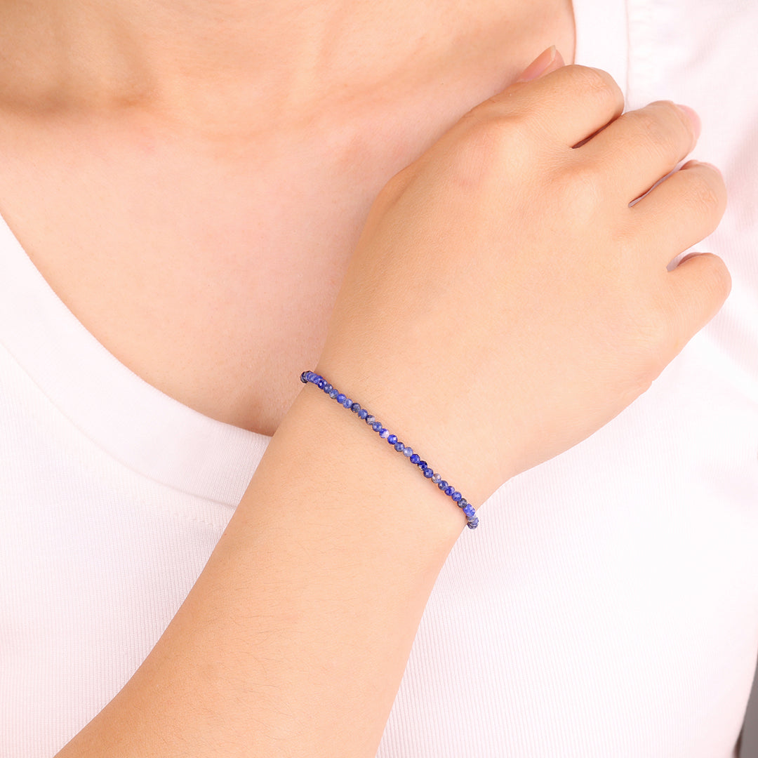 Tiny Stackable Mini Lapis Lazuli Beaded Bracelet