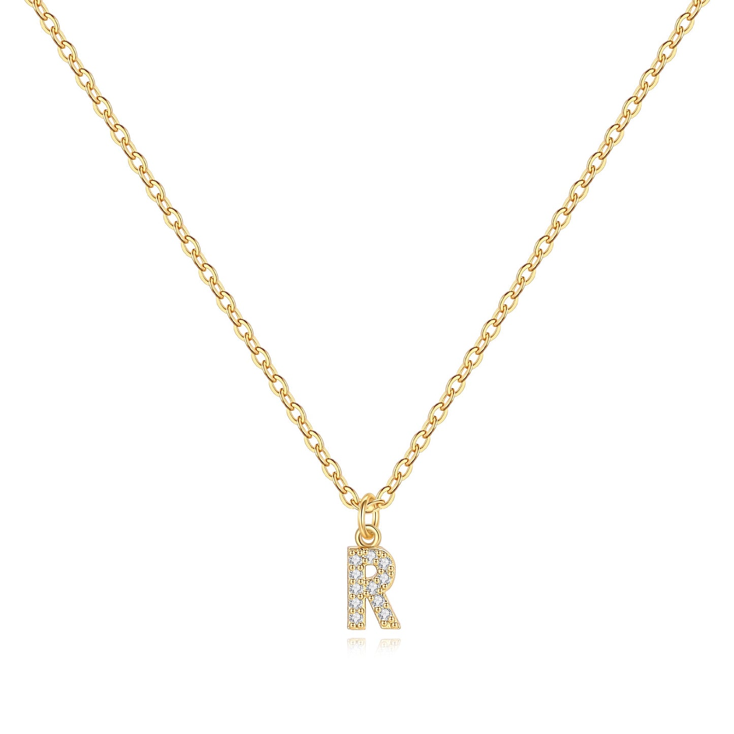 Pavé Uppercase Initial Necklace