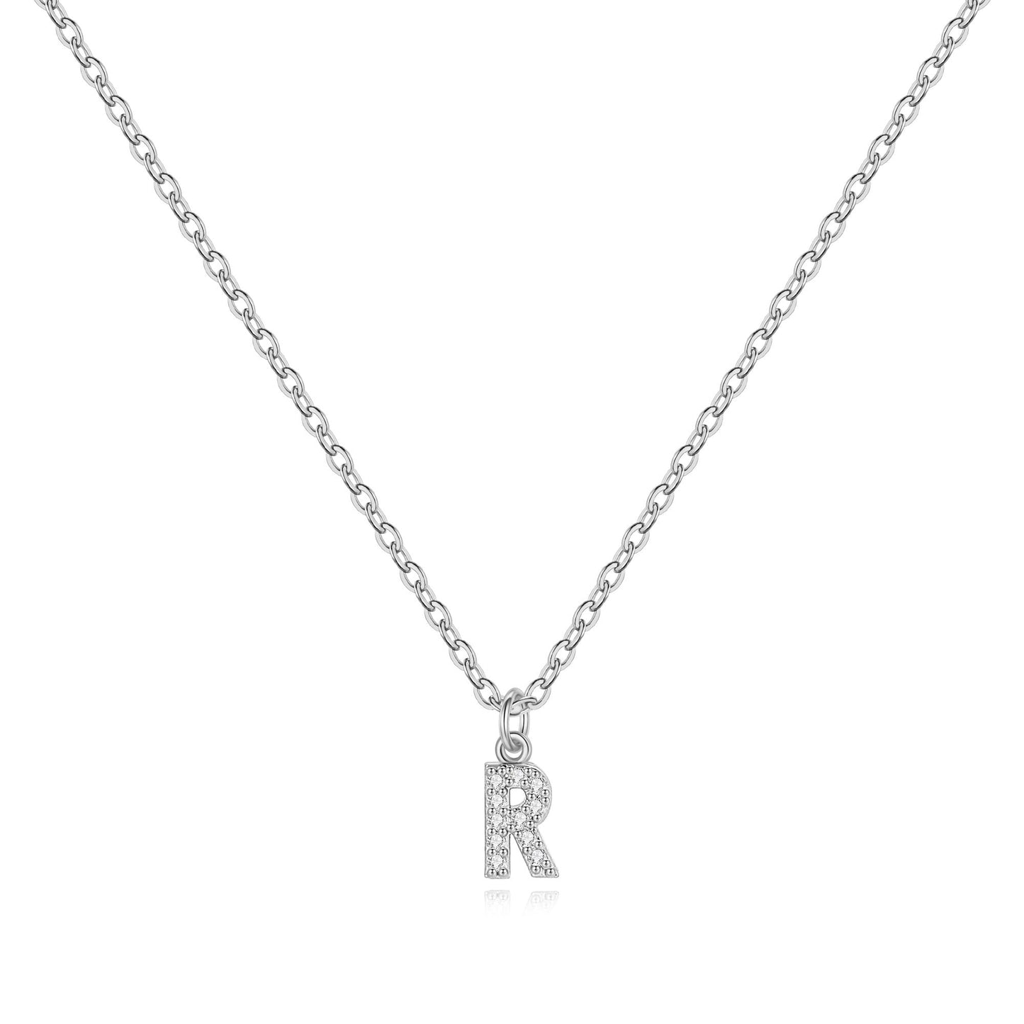 Pavé Uppercase Initial Necklace