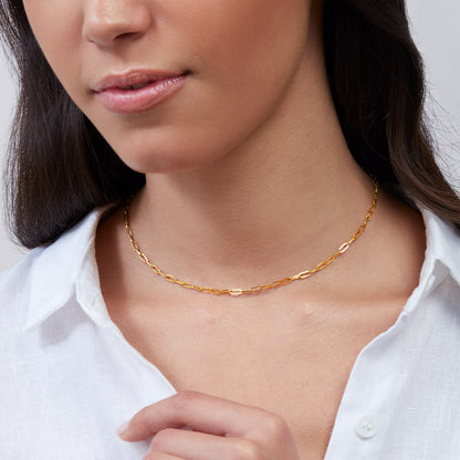 Thin Paperclip Necklace