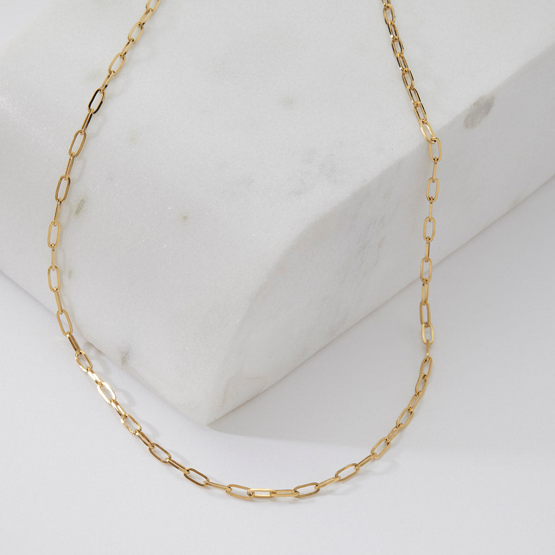 Thin Paperclip Necklace