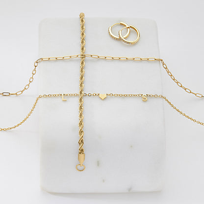 Thin Paperclip Necklace